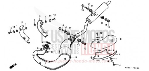 EXHAUST MUFFLER NSR125RY de 2000